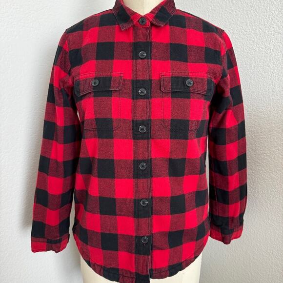 Eddie Bauer - Buffalo Plaid Sherpa Lined Shacket sisze XS - Picture 1 of 10